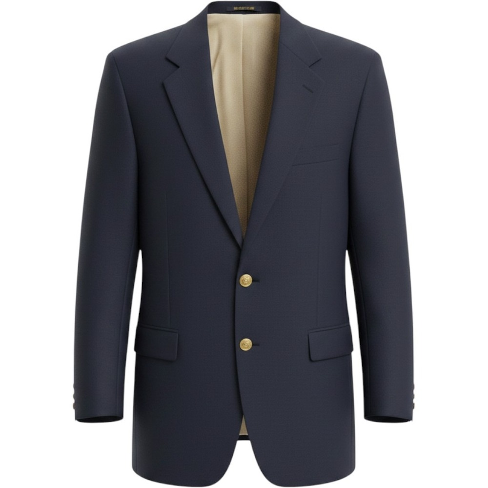 Wentworth Blazer Mens 48R Navy Blue Gold Crest Button 2-Button Sport Coat